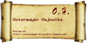 Ostermayer Hajnalka névjegykártya